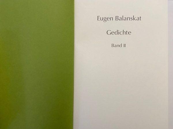 Neu Neu Neu!!! Eugen Balanskat Gedichte Band II Siegelmund – Bild 3